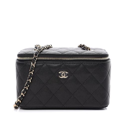 chanel vanity with chain black|Chanel handbags with chain straps.